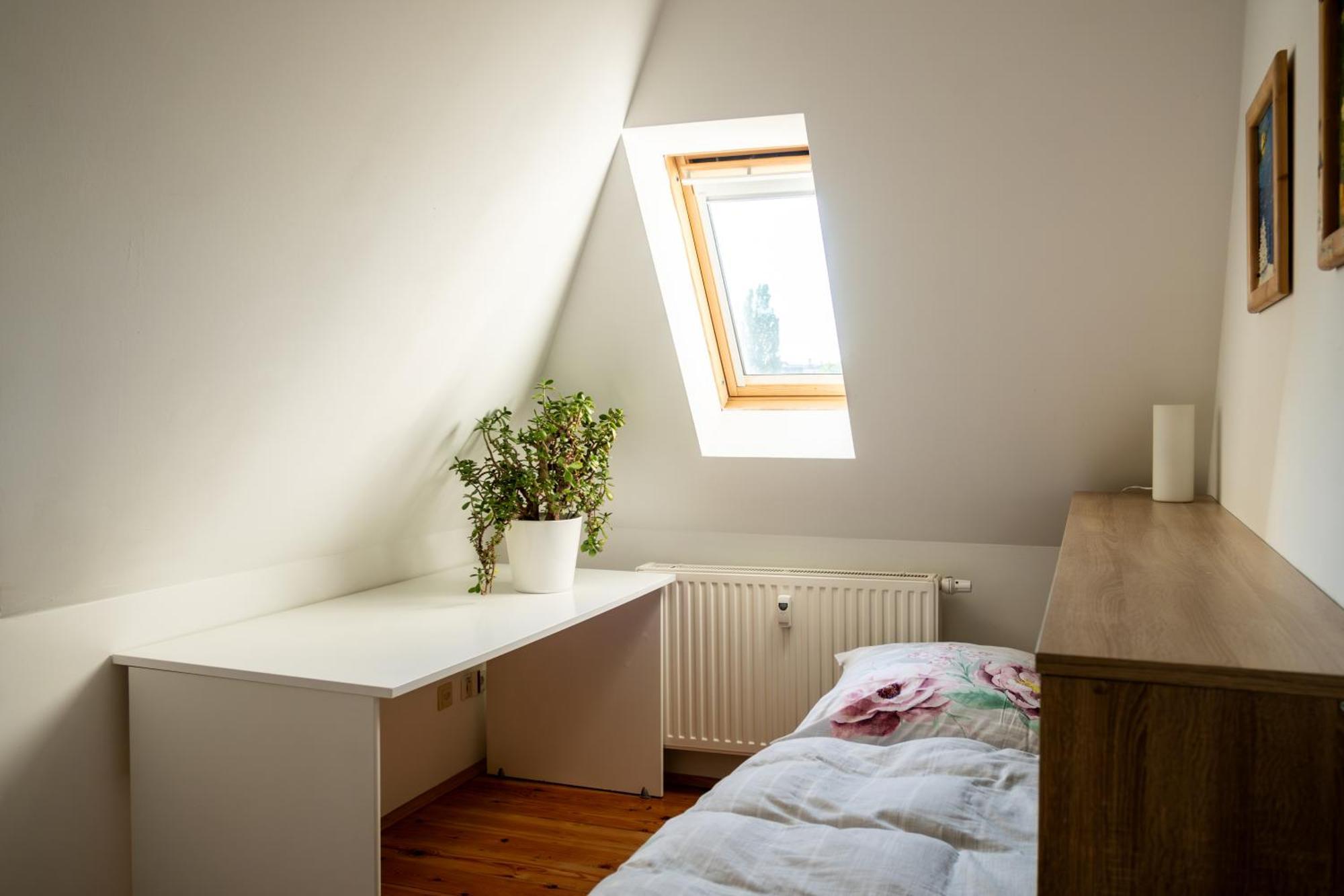 Doppelhaus- Villa Leipzig Schleussig , Moderner Altbau Apartment Dachetage Mit 2 Schlafzimmern Und Separatem Zusatzzimmer , Parkplatz - Balkon - Kamin - Eicheparkett - Arbeitsplatz Esterno foto